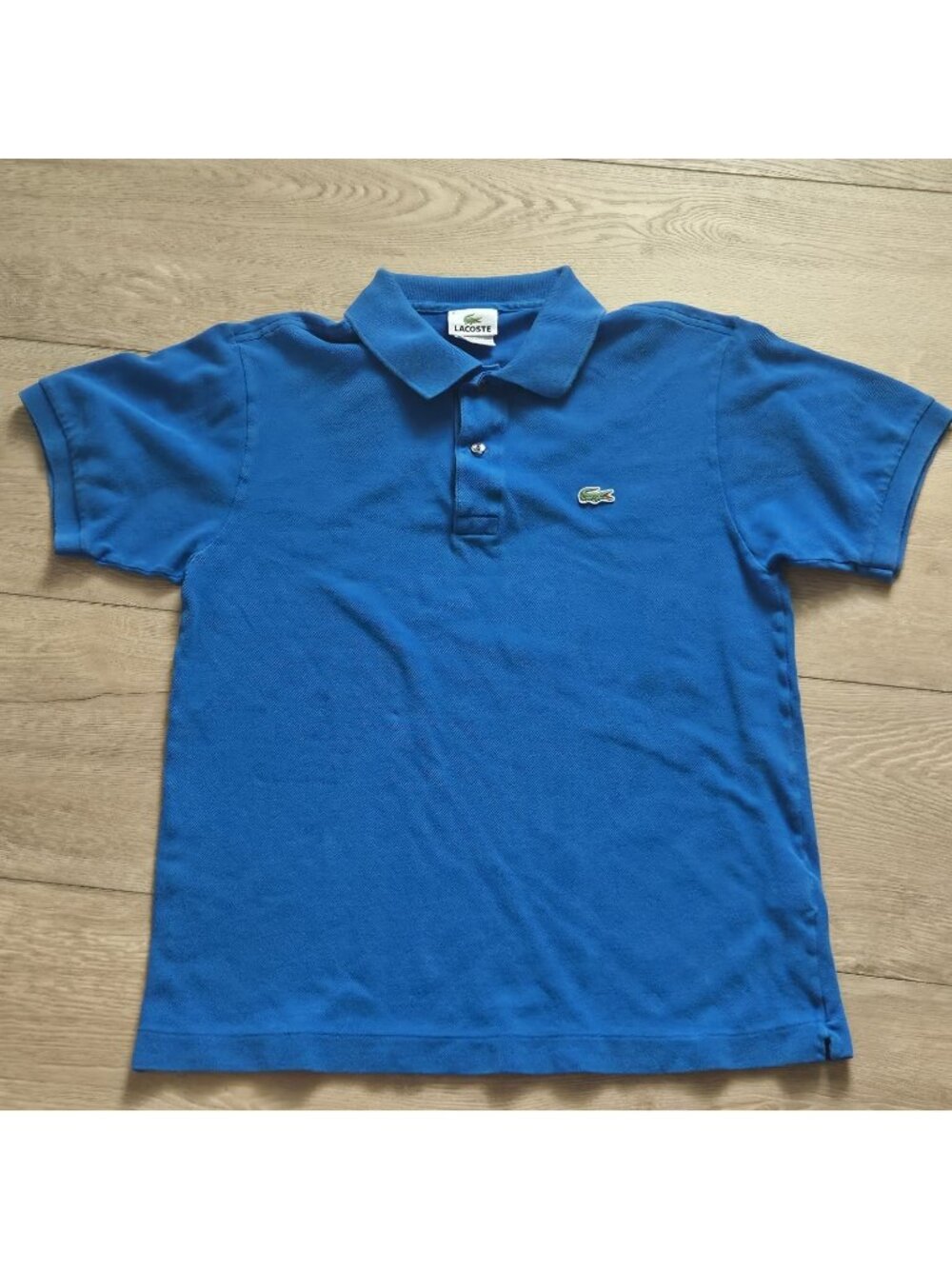 Lacoste Blue Cotton Short Sleeve Polo Shirt Crocodile Logo Mens XL 6